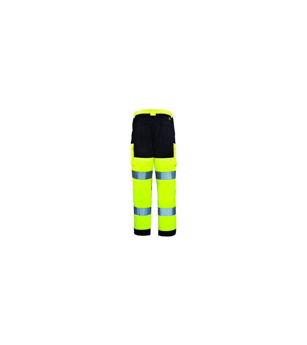 Pantalon Cargo De Travail Homme Hi-Viz Rokwear Taille 38 - Jaune Haute Visibilité, Neuf Avec étiquettes